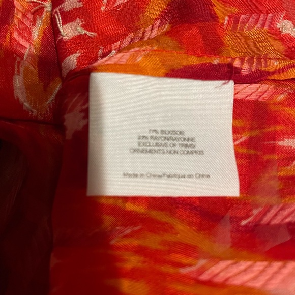 Tory Burch Silk Blend Printed LS Blouse - Picture 6 of 7